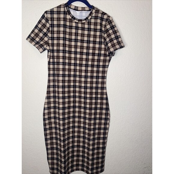 new womens shirt dress Plaid career school preppy clueless academia fairygoth M - Picture 1 of 10